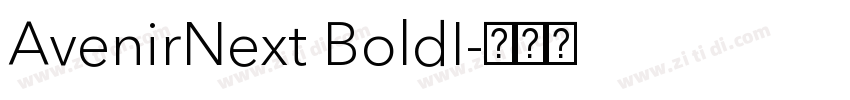 AvenirNext BoldI字体转换
